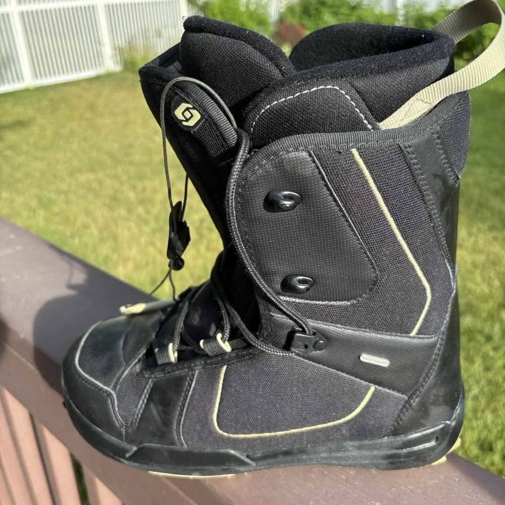 Salomon Snowboarding Boots Men's Echelon ThermicFit Size 8 Black W/ Speed Laces